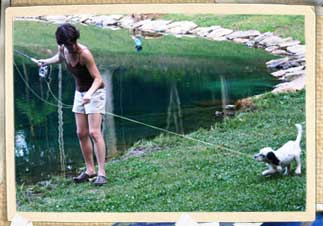 Stacy's english setter caught (not hooked!) 